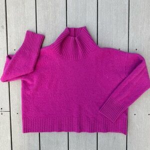 Free People Magenta Turtleneck Sweater